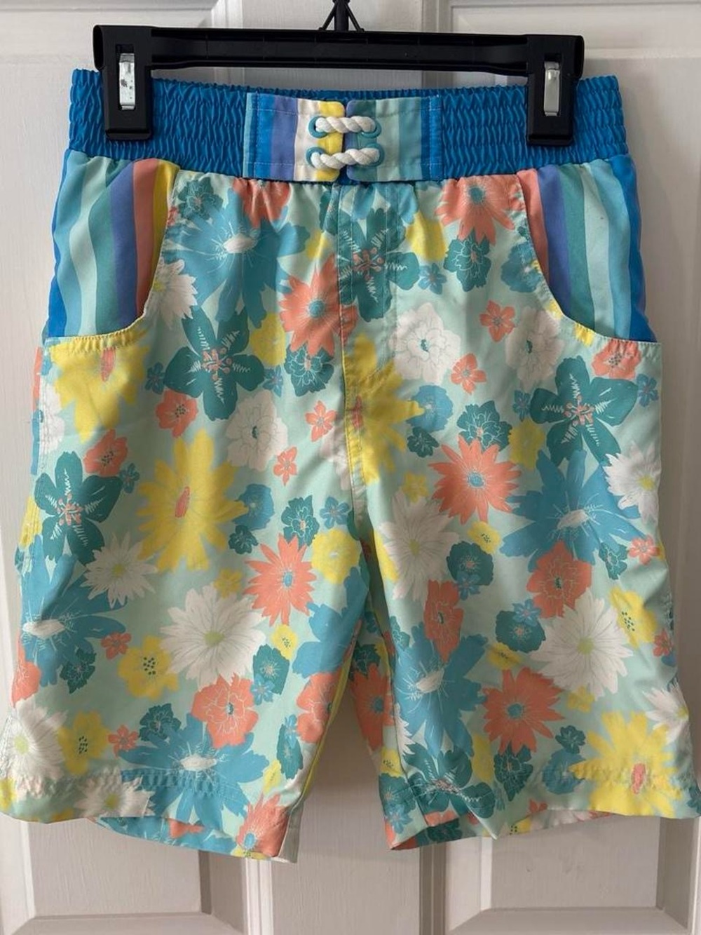 Matilda Jane Floral Pull-On Shorts in Teal, Yellow & Coral